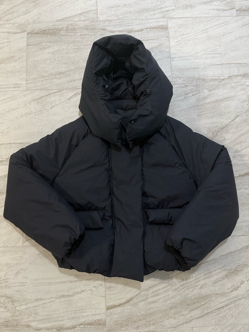 NWT KHY Dark Navy Insulated Hooded Zip Up Puffer Jacket
